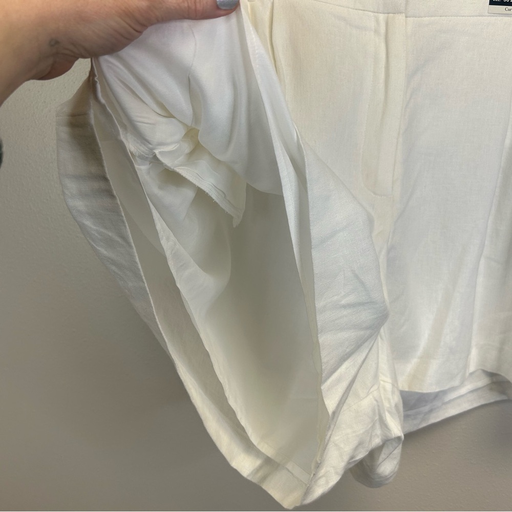 Abercrombie & Fitch NWT Women's White Linen Shorts Size 22 3X Beachy Travel New - Picture 3 of 10